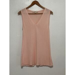 Loft Pastel Petal Pink Sleeveless Tunic Lightweight Sweater M SoftGirl Coquette